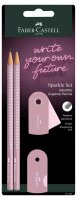 FABER-CASTELL Grip Sparkle Bleistift-Set B rose shadows,...
