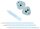 FABER-CASTELL GRIP 2001 Bleistift-Set B sky blue, 1 Set