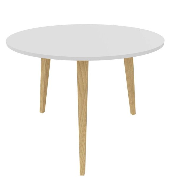 Quadrifoglio Cove Beistelltisch rund Spanplatte weiß 100,0 x 100,0 x 75,0 cm, 1 St.