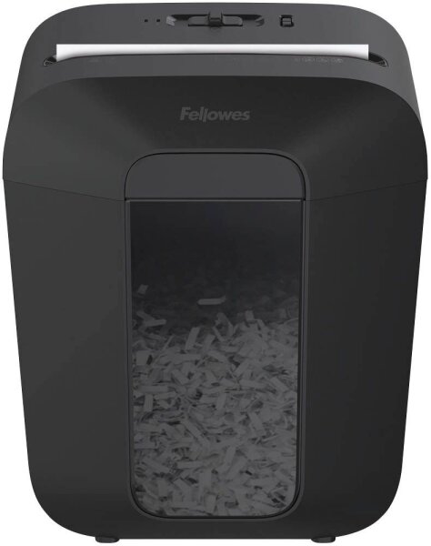 Fellowes Powershred LX45 Aktenvernichter mit Partikelschnitt P-4, 4 x 37 mm, bis 8 Blatt, schwarz