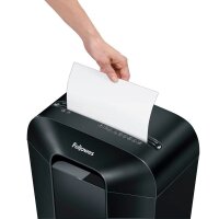 Fellowes Powershred LX45 Aktenvernichter mit Partikelschnitt P-4, 4 x 37 mm, bis 8 Blatt, schwarz
