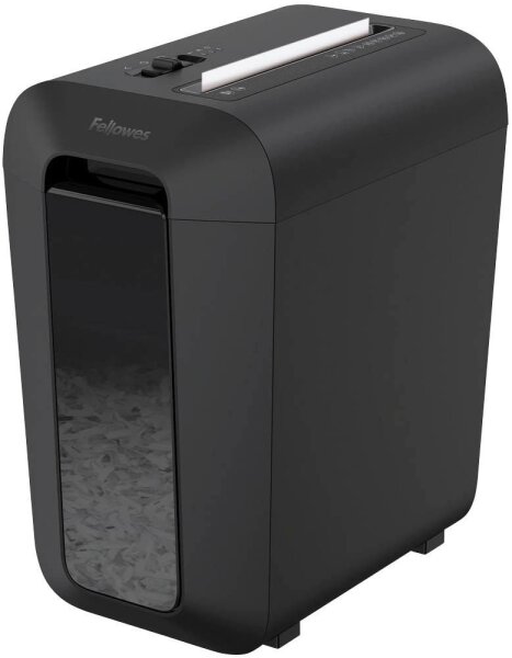 Fellowes Powershred LX65 Aktenvernichter mit Partikelschnitt P-4, 4 x 40 mm, bis 10 Blatt, schwarz