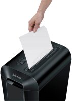 Fellowes Powershred LX65 Aktenvernichter mit Partikelschnitt P-4, 4 x 40 mm, bis 10 Blatt, schwarz