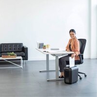 Fellowes Powershred LX65 Aktenvernichter mit Partikelschnitt P-4, 4 x 40 mm, bis 10 Blatt, schwarz