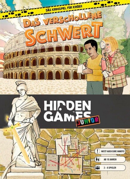 HIDDEN GAMES Krimispiel Tatort Das verschollene Schwert JUNIOR Escape-Room Spiel, 1 St.
