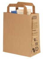 100 trodat Papier-Tragetaschen TÜTLE M braun 18,5 x...
