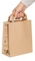 100 trodat Papier-Tragetaschen TÜTLE M braun 18,5 x 22,0 cm  ( 279577 )