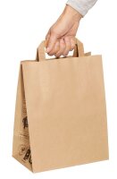 100 trodat Papier-Tragetaschen TÜTLE L braun 22,0 x 28,0 cm  ( 279627 )