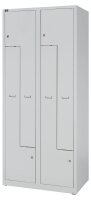 BISLEY LIGHT Z-Spind lichtgrau GL08Z645, 4 Schließfächer 80,0 x 50,0 x 185,0 cm