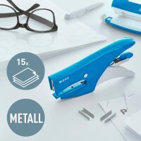 LEITZ Heftzange 5531 WOW blau-metallic, 1 St.
