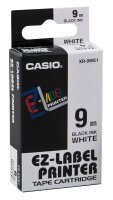 CASIO Schriftband XR-9WE XR-9WE1-W-DJ, 9 mm, schwarz auf...