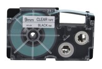 CASIO Schriftband XR-9X XR-9X1, 9 mm, schwarz auf transparent, 1 St.