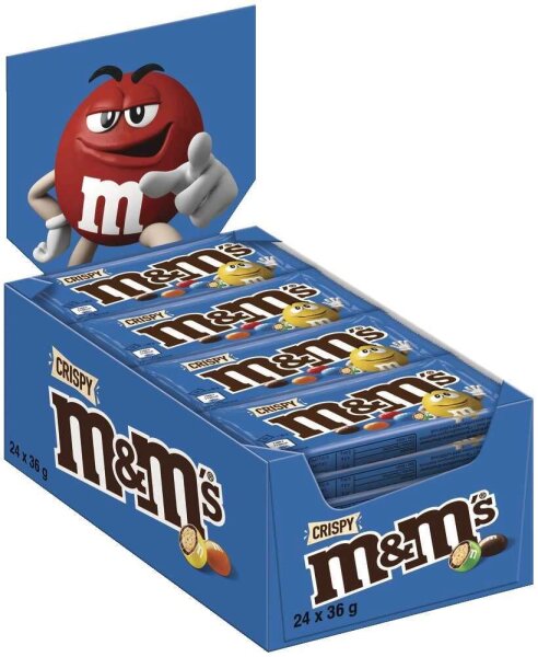 m&ms CRISPY Schokobonbons 24x 36,0 g, 24 St.