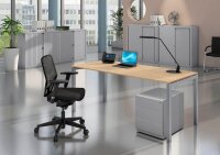 BISLEY Cito Rollladenschrank silber 4 Fachböden 120,0 x 43,0 x 198,0 cm