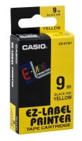 CASIO Schriftband XR-9YW XR-9YW1-W-DJ, 9 mm, schwarz auf...