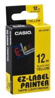 CASIO Schriftband XR-12YW XR-12YW1-W-DJ, 12 mm, schwarz...