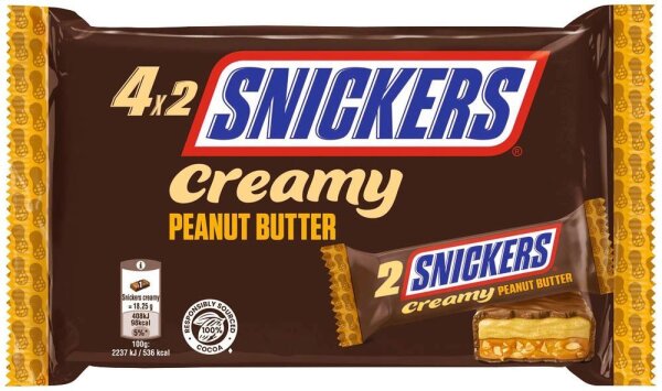 SNICKERS Creamy Peanut Butter Schokoriegel 4 Stück  ( 458866 )