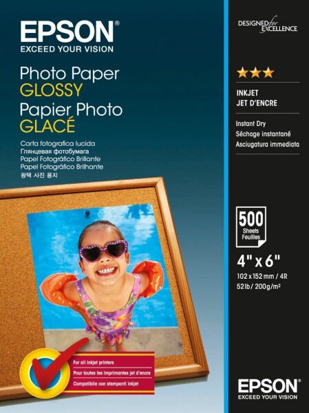 EPSON Fotopapier S042549 10,0 x 15,0 cm glänzend 200 g/qm 500 Blatt