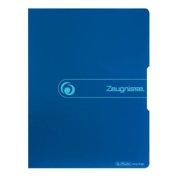 herlitz easy orga to go Zeugnismappe DIN A4, 20 Hüllen blau, 1 St.