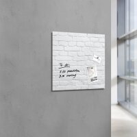 SIGEL Glas-Magnettafel artverum® 48,0 x 48,0 cm White-Klinker