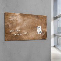 SIGEL Glas-Magnettafel artverum® 91,0 x 46,0 cm Used-Bronze