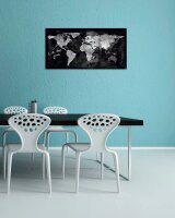 SIGEL Glas-Magnettafel artverum® 91,0 x 46,0 cm World-Map
