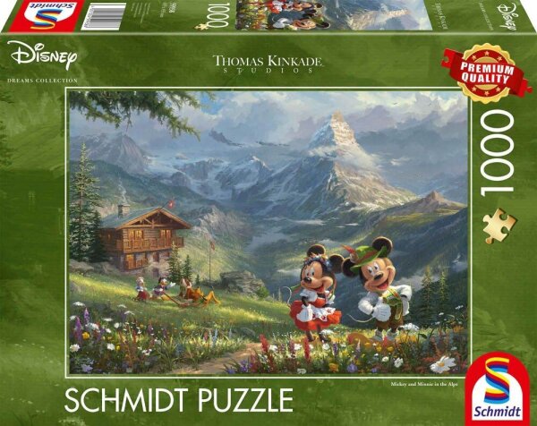 Schmidt Disney Mickey & Minnie Mickey & Minnie in den Alpen Puzzle, 1000 Teile