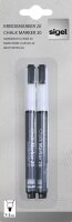 SIGEL 20 Kreidemarker weiß 1,0 - 2,0 mm, 2 St.