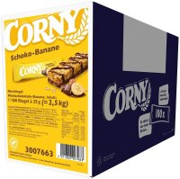 CORNY Schoko-Banane Müsliriegel 100 Riegel, 100 St.