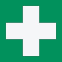 Hinweisaufkleber "Erste Hilfe" quadratisch 14,8...