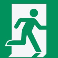 Hinweisaufkleber "Notausgang rechts"...