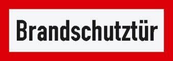 Brandschutzaufkleber "Brandschutztür" rechteckig 29,7 x 10,5 cm, 1 St.