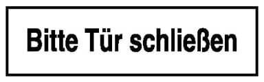 Hinweisaufkleber "Bitte Tür schließen" rechteckig 25,0 x 7,0 cm, 1 St.
