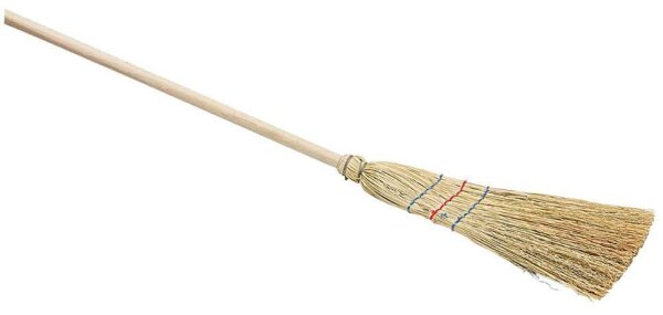Nölle Straßenbesen Reisstroh 3-Naht braun Holz 25,0 cm breit