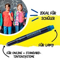 ONLINE® Tintenpatronen für Füller 17026 königsblau, 20 St.