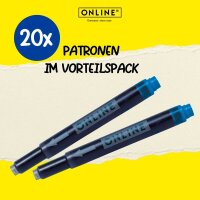ONLINE® Tintenpatronen für Füller 17026 königsblau, 20 St.
