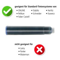 ONLINE® Tintenpatronen für Füller 17113/12 königsblau, 6 St.