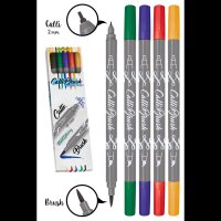 ONLINE® Calli.Brush Double Classic Brush-Pens farbsortiert, 5 St.  ( 19077 )