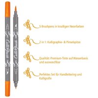 ONLINE® Calli.Brush Double Neon Brush-Pens...