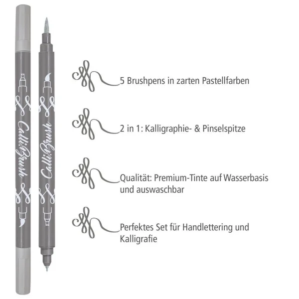 ONLINE® Calli.Brush Double Pastel Brush-Pens...