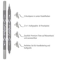 ONLINE® Calli.Brush Double Pastel Brush-Pens...