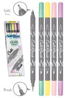 ONLINE® Calli.Brush Double Pastel Brush-Pens farbsortiert, 5 St.