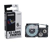 CASIO Schriftband XR-6WE XR-6WE1-W-DJ, 6 mm, schwarz auf...