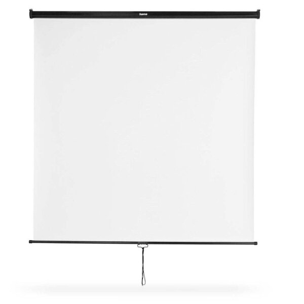hama Rolloleinwand 1:1, 175 x 175 cm Projektionsfläche