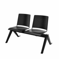BISLEY 2-Sitzer Traversenbank schwarz Kunststoff 114,0 x 45,0 x 78,0 cm, 1 St.