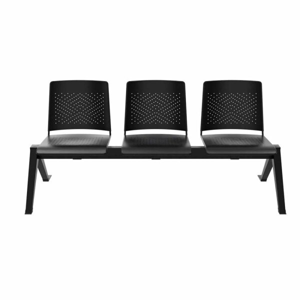 BISLEY 3-Sitzer Traversenbank schwarz Kunststoff 174,0 x 45,0 x 78,0 cm, 1 St.