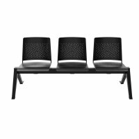 BISLEY 3-Sitzer Traversenbank schwarz Kunststoff 174,0 x...