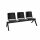 BISLEY 3-Sitzer Traversenbank schwarz Kunststoff 174,0 x 45,0 x 78,0 cm, 1 St.
