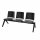 BISLEY 3-Sitzer Traversenbank schwarz Kunststoff 174,0 x 45,0 x 78,0 cm, 1 St.