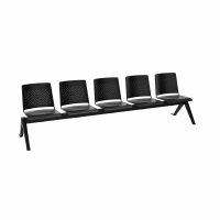 BISLEY 5-Sitzer Traversenbank schwarz Kunststoff 282,0 x...